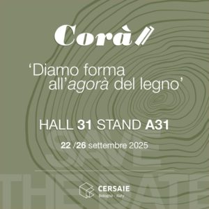 Corà dà forma all’agorà del legno - CERSAIE 2025